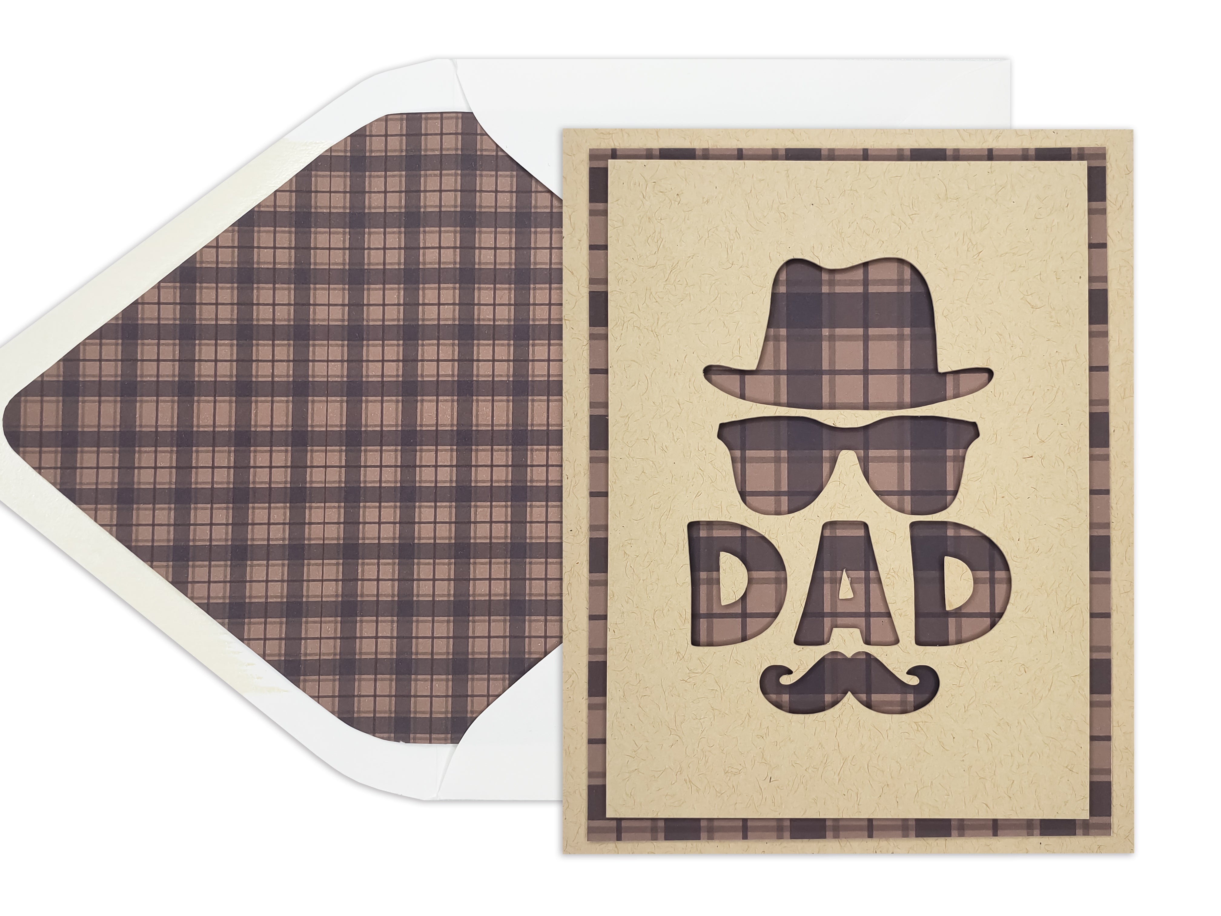 Cute Father's Day Greeting Card with Mustache and Hat Online
