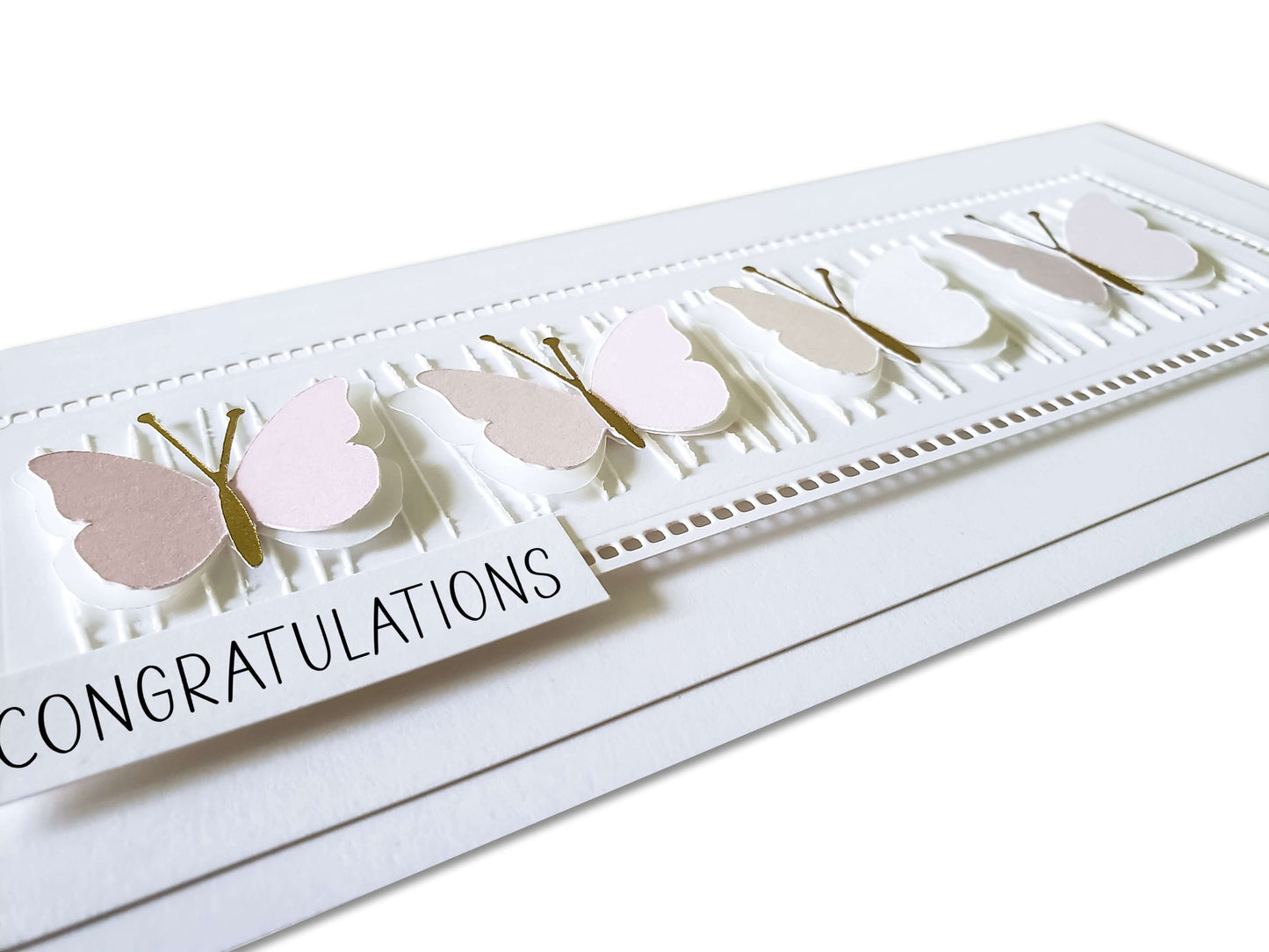 Congratulations with Pink Butterflies