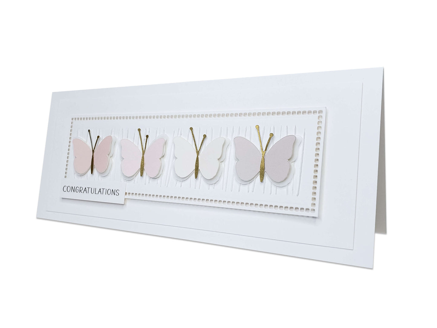 Congratulations with Pink Butterflies