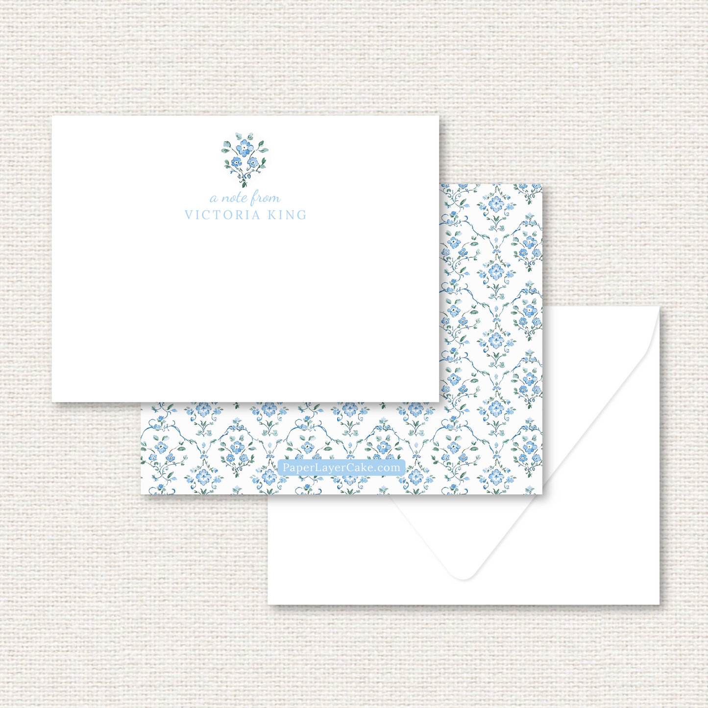 THE REGINA PERSONALIZED FLAT NOTE