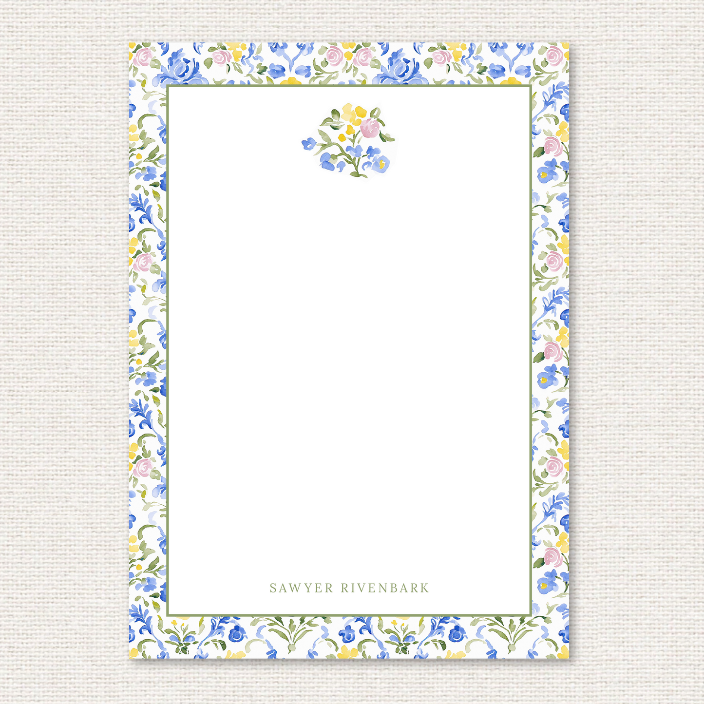 THE SAWYER PERSONALIZED NOTEPAD