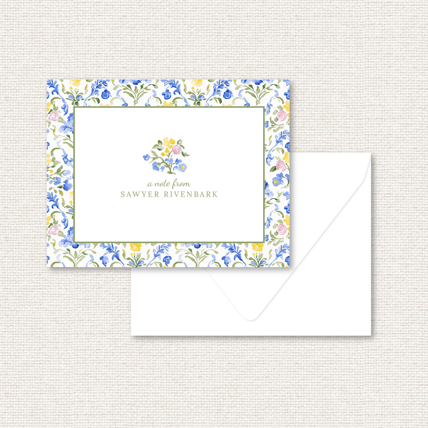 THE SAWYER PERSONALIZED NOTE CARD
