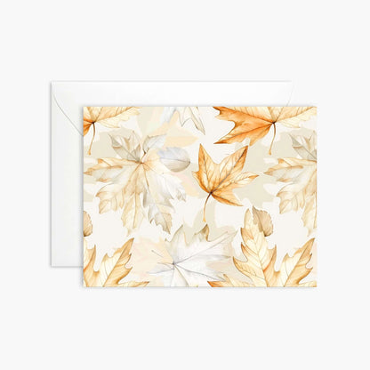 watercolor maple leaves falling in autumn