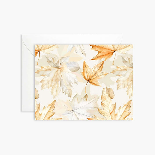 watercolor maple leaves falling in autumn