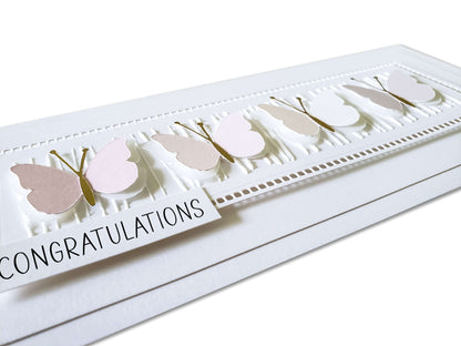 Congratulations with Pink Butterflies