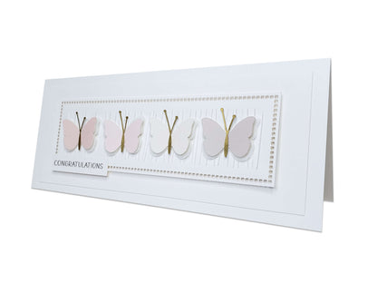 Congratulations with Pink Butterflies
