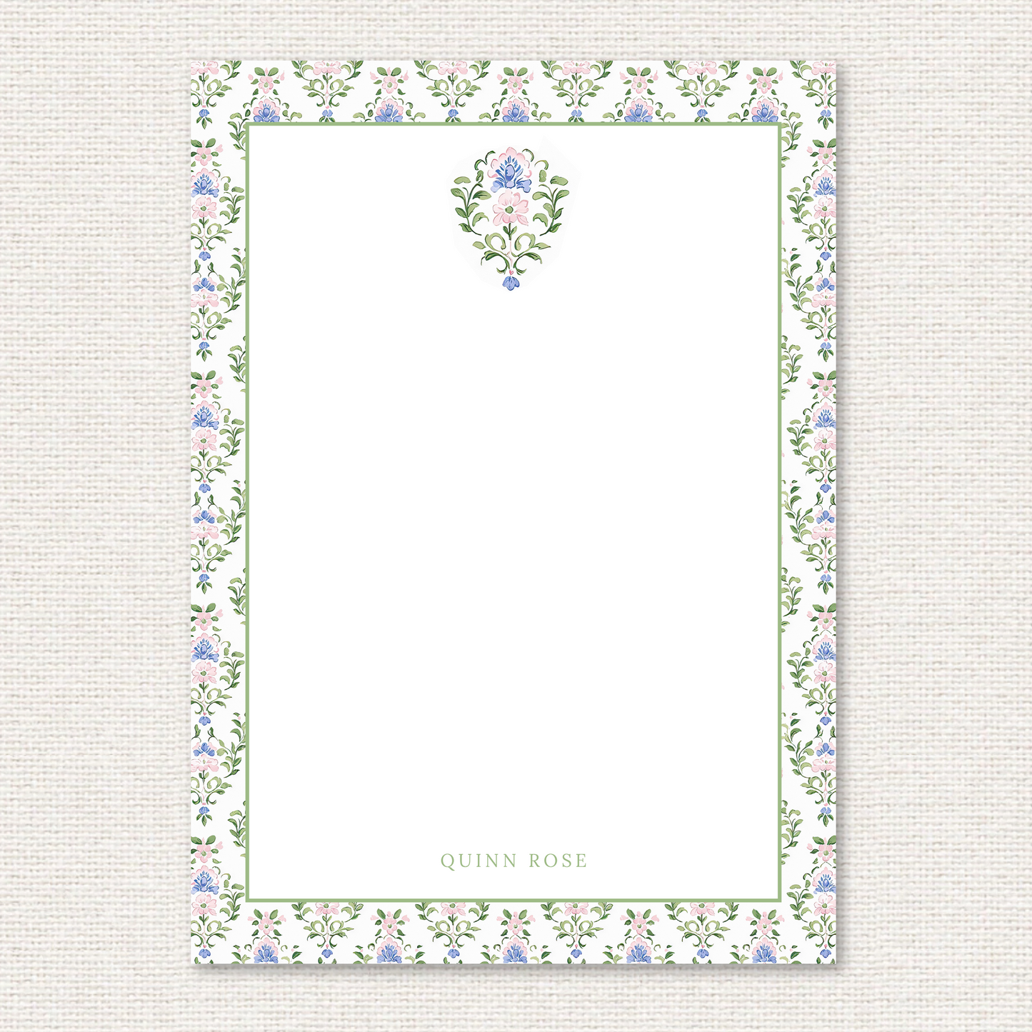 THE QUINN PERSONALIZED NOTEPAD