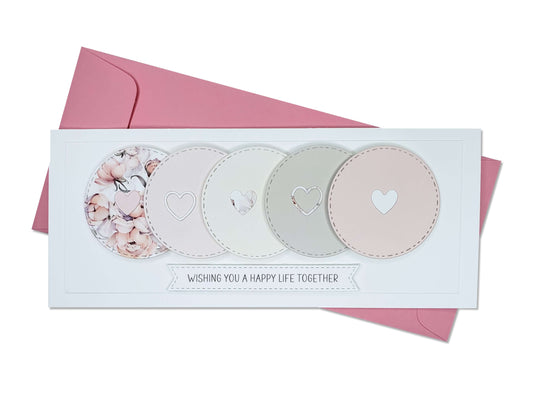 Congratulations on your wedding day in shades of pink